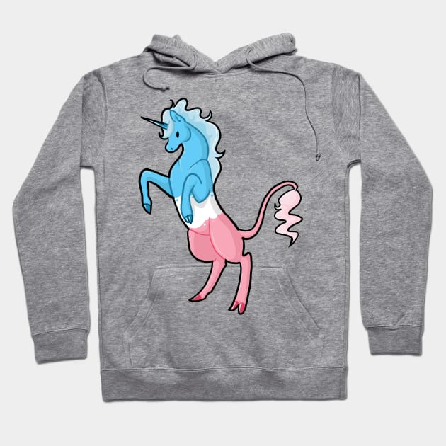 Trans Pride Unicorn Hoodie by Khalico